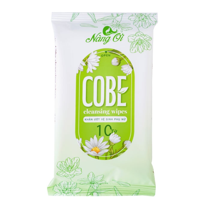 Khăn Ướt Vệ Sinh Phụ Nữ Cobe - 10 tờ